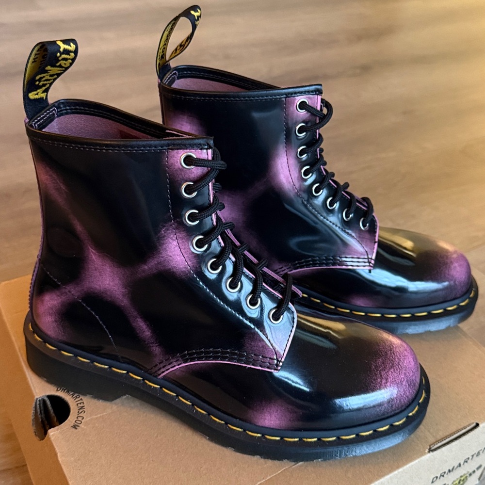 Dr. Martens NWOT Iridescent Purple Combat Boots